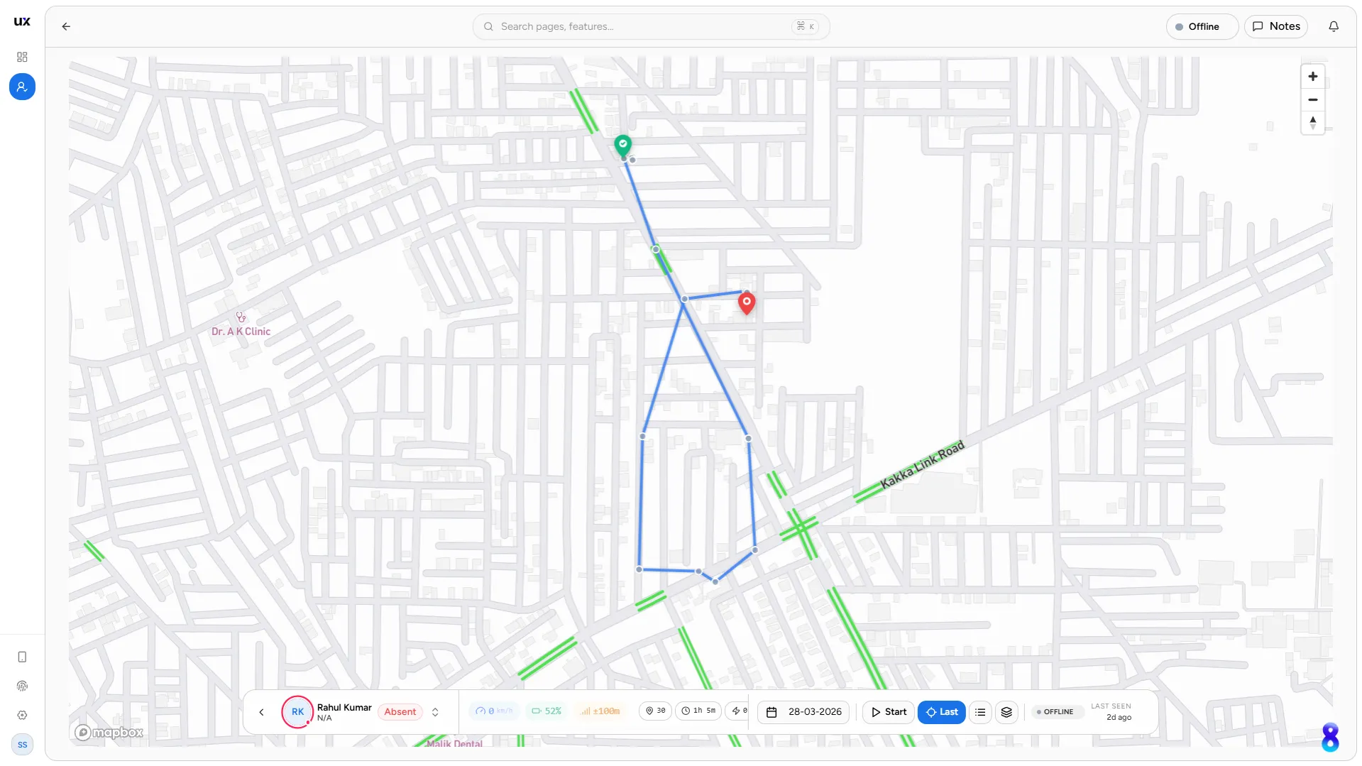 GPS Tracking Map